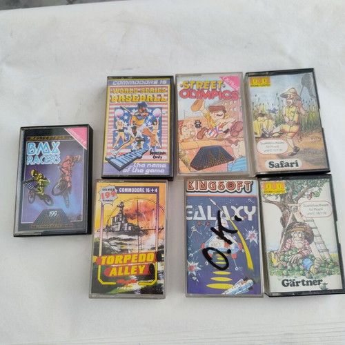 Commodore 16 Retro Video Game Collection used, cassette format