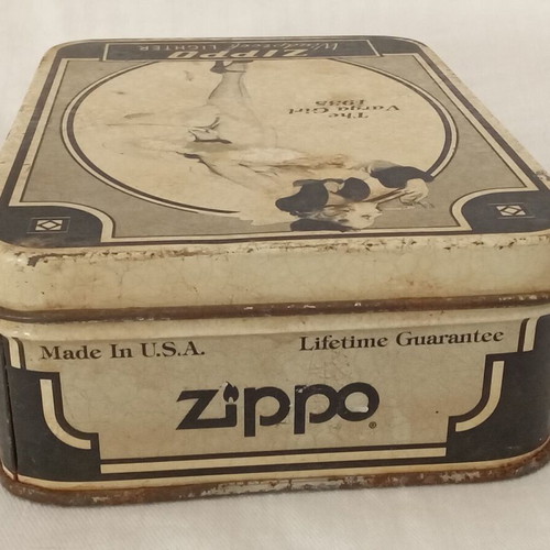 Zippo ''The Varga Girl 1935'' empty collectible metal lighter box used