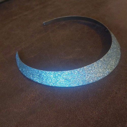 Silver choker handmade vintage used with glitter