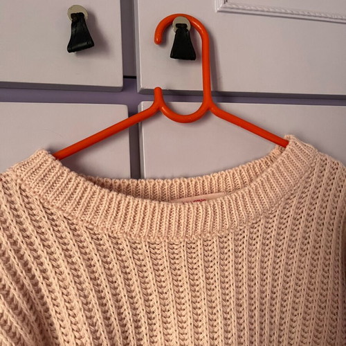 Pink Woman knitted sweater like new, light pink, size S