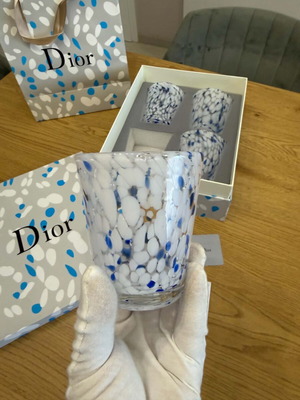 Dior glass set of four for water or soft drinks new