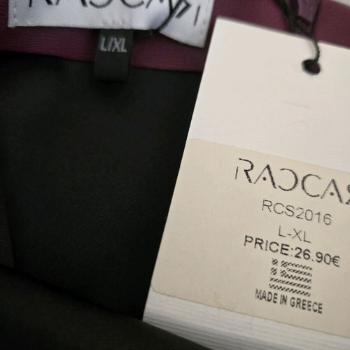 Raccar skirt new leather texture mini purple size L/XL
