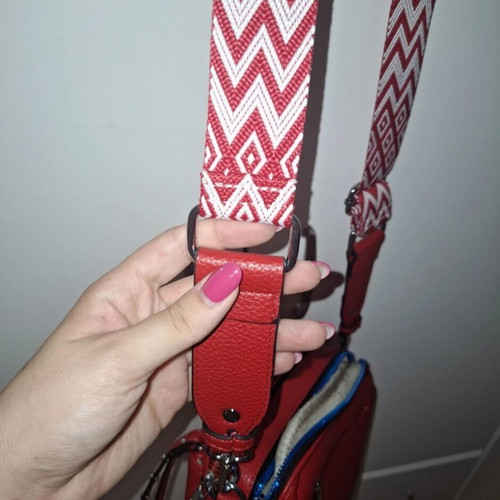 Crossbody shoulder bag used, red