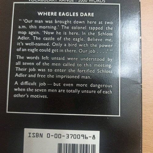 Where Eagles Dare by Alistair MacLean English book like new