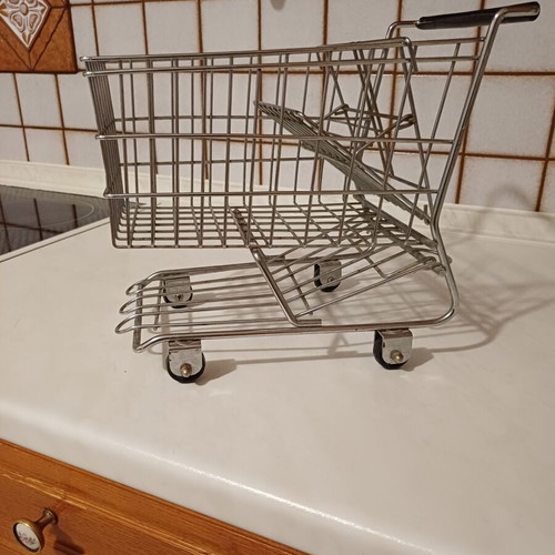 Decorative shopping cart stainless steel like new