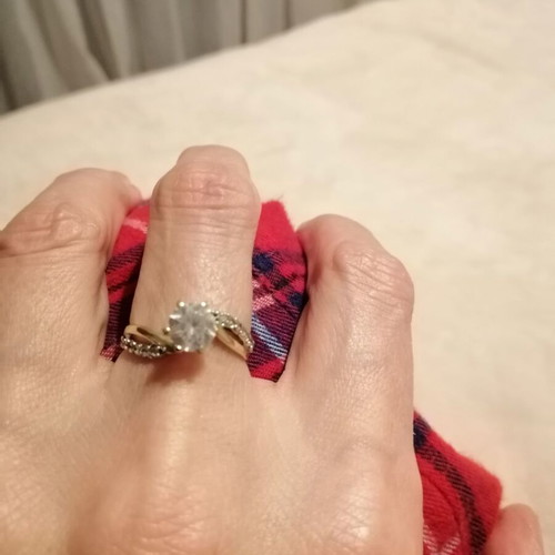 14K Gold Solitaire Ring new with 585 hallmark