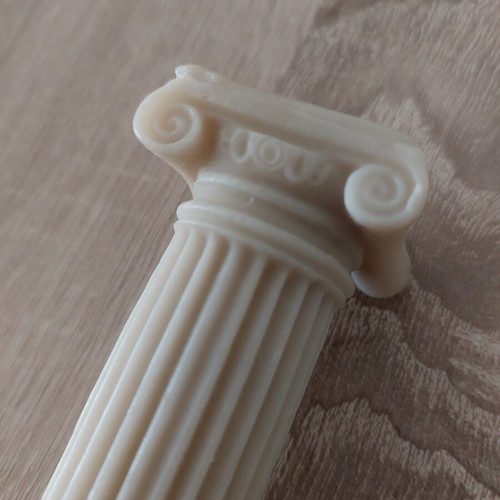 Decorative candle 10 cm Ionic column style new