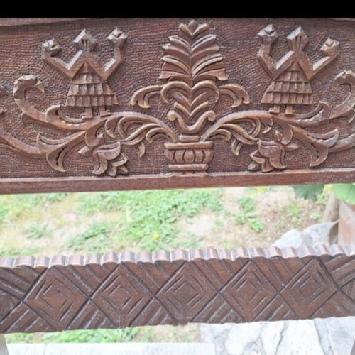 Cretan Handcrafted Wooden Living Room Set like new