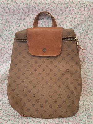 Thiros backpack like new, beige and brown with minor stain