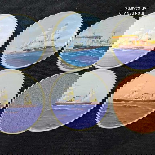 Σουβέρ Σκλαβενίτης παλιά διαφημιστικά με θέμα καράβια σε άριστη κατάσταση