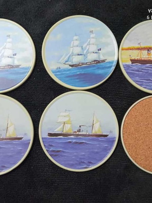 Σουβέρ Σκλαβενίτης παλιά διαφημιστικά με θέμα καράβια σε άριστη κατάσταση