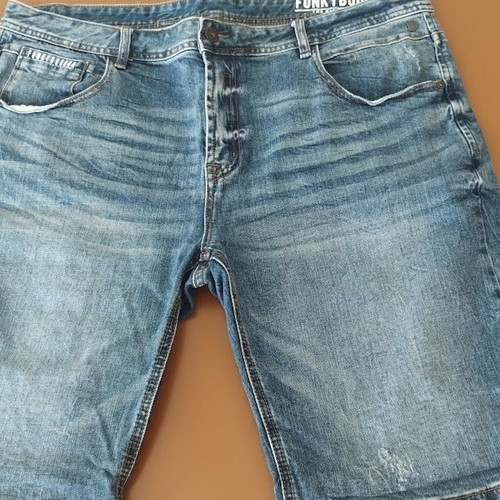 Funky Buddha men's denim shorts W38 slim fit, medium blue