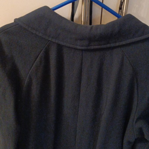 Women's coat used, wool, dark blue, size M