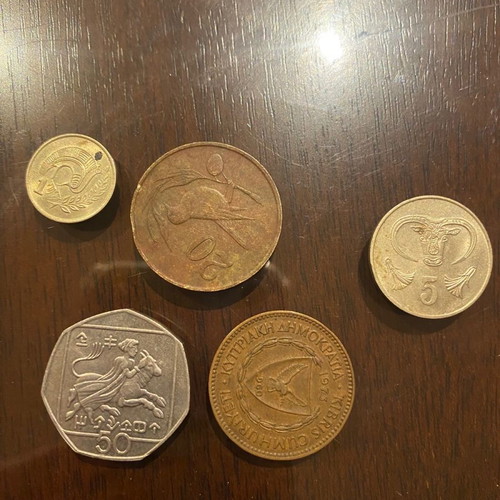 Collection of old coins used, 67 pcs, from various countries