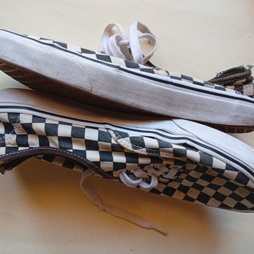 Vans Authentic casual shoes used, black and white, size 41