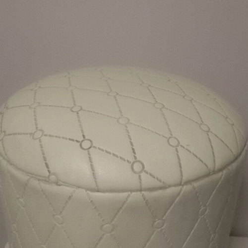 White stool used 45x35 cm with MDF frame and elastic seat