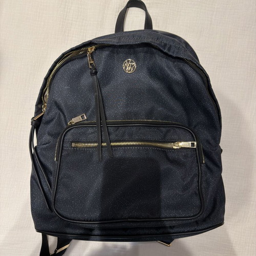 Ynot? Milan Backpack new, navy with gold details