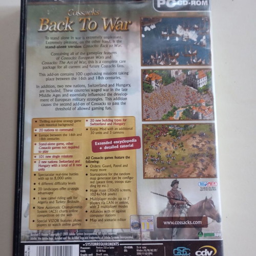 Cossacks Back To War PC game like new, strategy