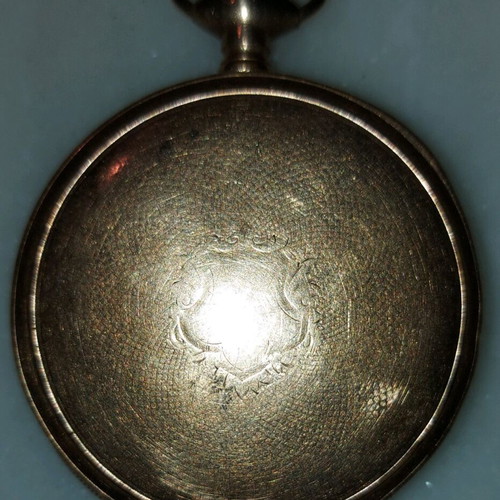 American gold-plated collectible pocket watch 1883 used