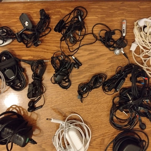 Mobile chargers, handsfree and USB used