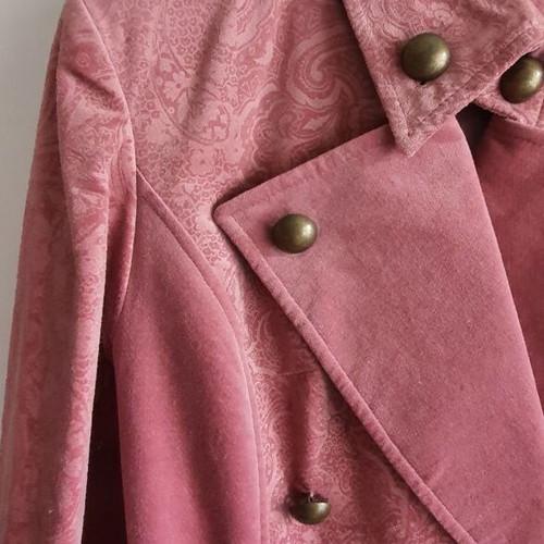 Agnes Toma velvet coat new, pink, size S