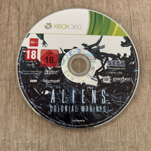 Aliens Colonial Marines Xbox 360 disc used