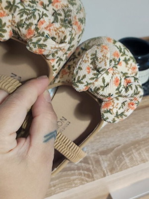 Ballerina shoes size 25 used, colorful fabric with bow