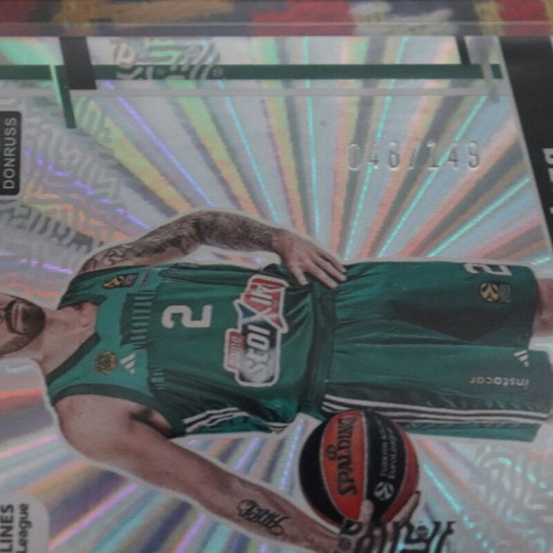 Luca Vildoza 2023-24 Panini Donruss Euroleague Laser Parallel Serial Numbered card like new