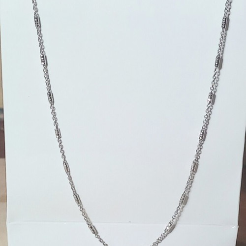 Silver necklace 925°, new, barrel design 60cm