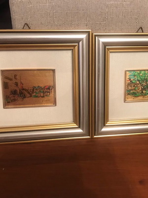 Silver frames used, set