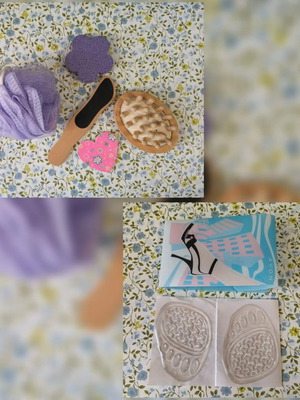 Body Care Set new with Avon gel soles for high heels