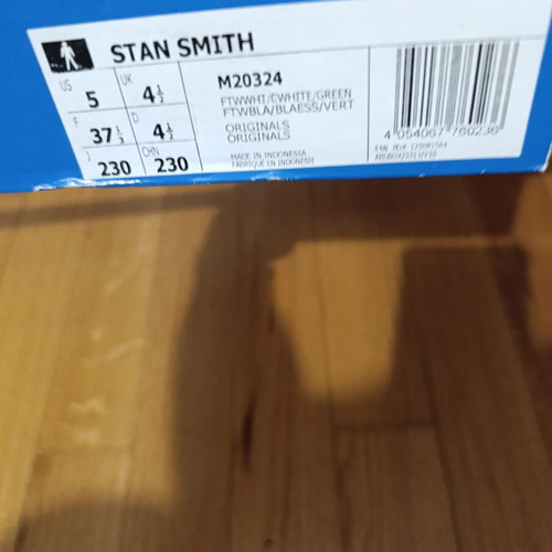 Adidas Stan Smith sneakers new, white and green, size 37.5
