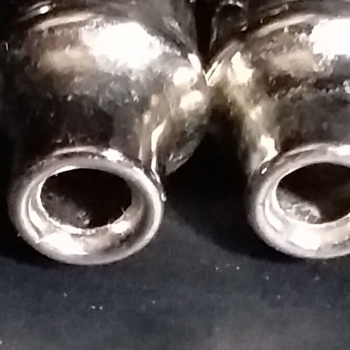 Collectible whistles-compasses used, set of 2, nickel-plated