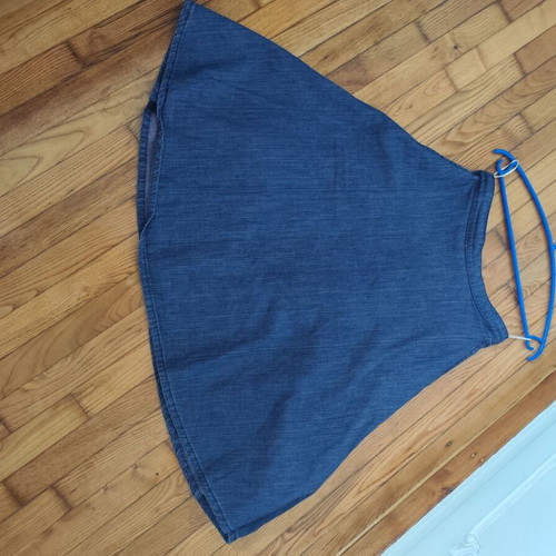 Stradivarius midi denim skirt with pockets, rockabilly style