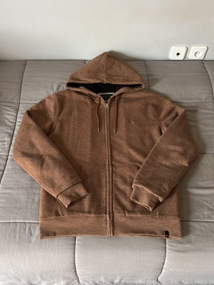 Quiksilver zipper brown jacket size Small like new