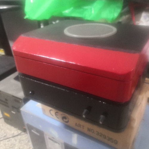 Red Garrard collectible pick up used with built-in speaker