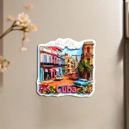 Cuba magnet new, colorful with Havana theme