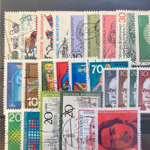 German stamps used, complete series 1970