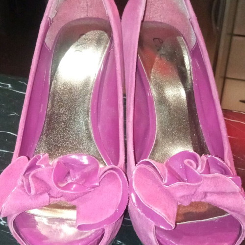 Peep Toe Exe shoes size 39 like new, pink, 13 cm heel