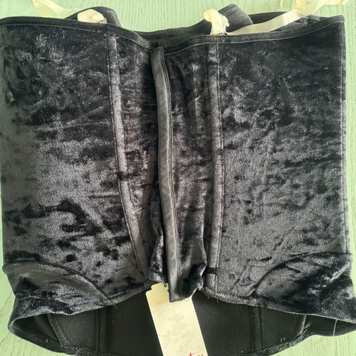Velvet corset Milavitsa new, black, GB 34B / F 90B / Bel 75B