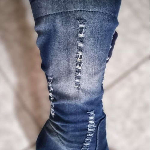 Denim 3/4 boots size 40 like new