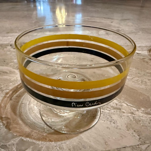 Vintage Pierre Cardin ice cream bowls set of 6, new