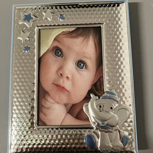 Photo frame set of 2 with elephant and teddy bear like new