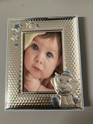 Photo frame set of 2 with elephant and teddy bear like new