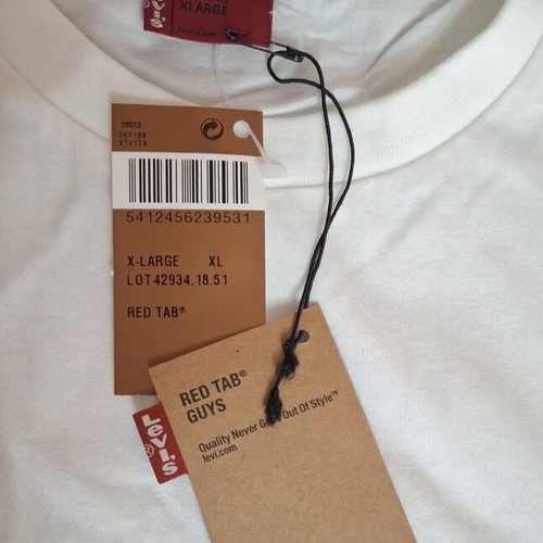 Levi's T-shirt authentic velvet 3D logo cotton XL new