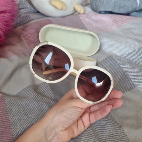 Vintage Chloe sunglasses used, beige