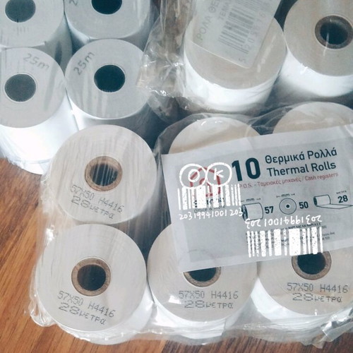 Thermal rolls for cash registers and Pos, new, pack of 25