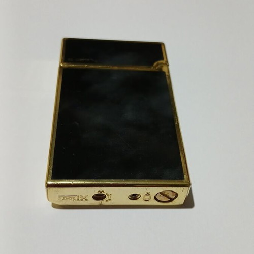 Xiongli XL-10072 metal lighter, vintage Dupont style black and gold