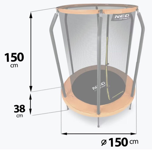 Trampoline 1.50m used, very good condition