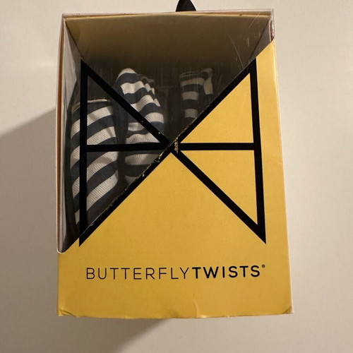 Butterfly Twists striped foldable ballerinas size 41 like new with box